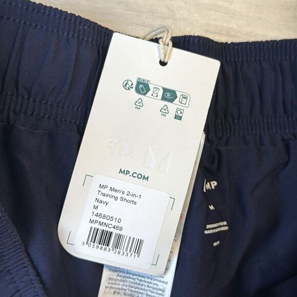 MP Men's 2-in-1‎ Training 7" Shorts - Navy NWT in packaging - Picture 7 of 7